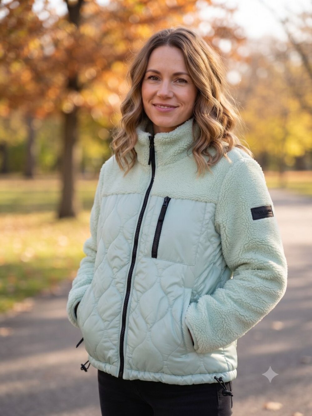 Koolaburra by UGG Reversible Sherpa & Quilted Jacket Mint Green Medium
